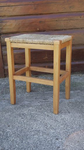 Rectangle topped 17 inch high Orkney stool in Cherry